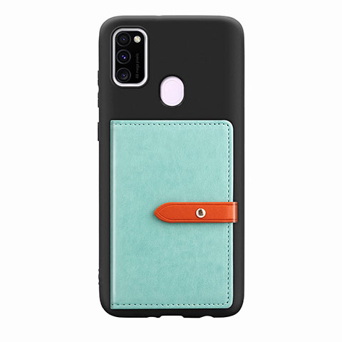 Custodia Silicone Ultra Sottile Morbida Cover con Magnetico S11D per Samsung Galaxy M30s Verde