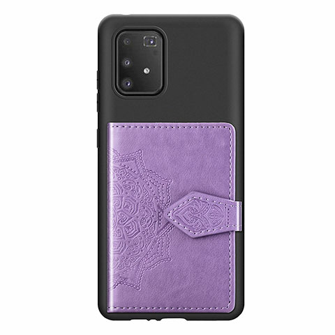 Custodia Silicone Ultra Sottile Morbida Cover con Magnetico S12D per Samsung Galaxy S10 Lite Viola