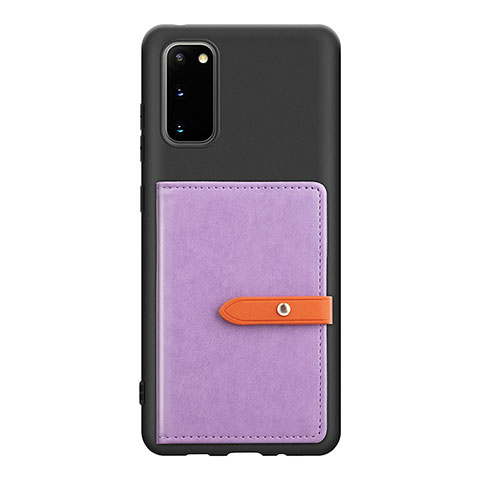 Custodia Silicone Ultra Sottile Morbida Cover con Magnetico S12D per Samsung Galaxy S20 5G Viola