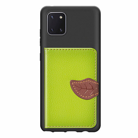 Custodia Silicone Ultra Sottile Morbida Cover con Magnetico S15D per Samsung Galaxy A81 Verde