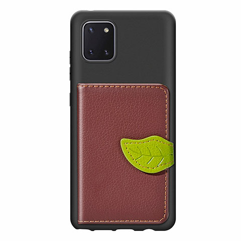 Custodia Silicone Ultra Sottile Morbida Cover con Magnetico S15D per Samsung Galaxy M60s Marrone