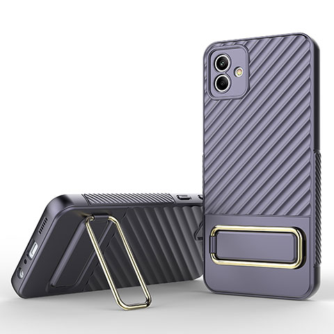 Custodia Silicone Ultra Sottile Morbida Cover con Supporto KC1 per Samsung Galaxy A04 4G Lavanda