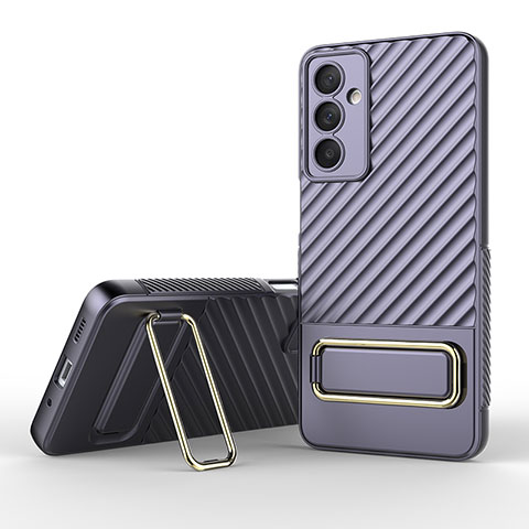 Custodia Silicone Ultra Sottile Morbida Cover con Supporto KC1 per Samsung Galaxy M54 5G Lavanda