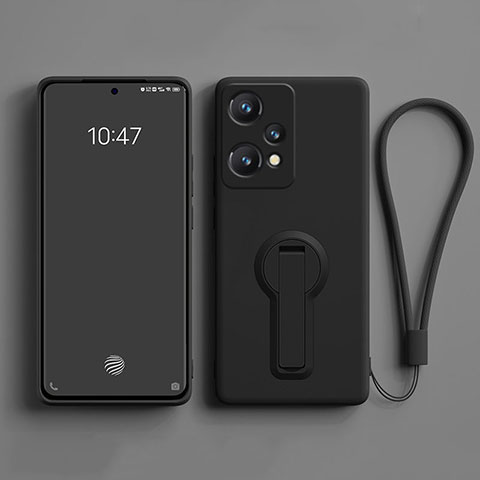 Custodia Silicone Ultra Sottile Morbida Cover con Supporto per OnePlus Nord CE 2 Lite 5G Nero