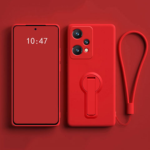 Custodia Silicone Ultra Sottile Morbida Cover con Supporto per OnePlus Nord CE 2 Lite 5G Rosso