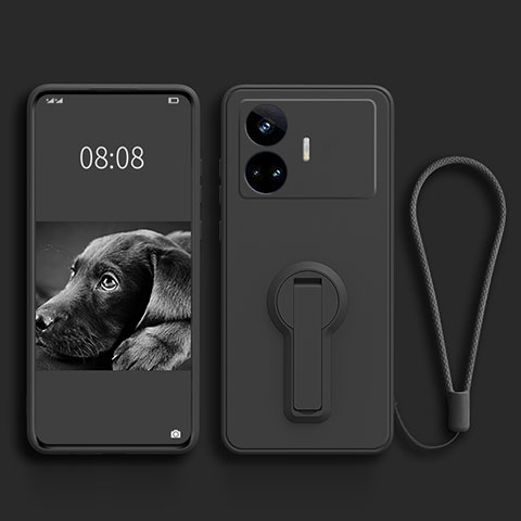 Custodia Silicone Ultra Sottile Morbida Cover con Supporto per Realme GT Neo5 SE 5G Nero