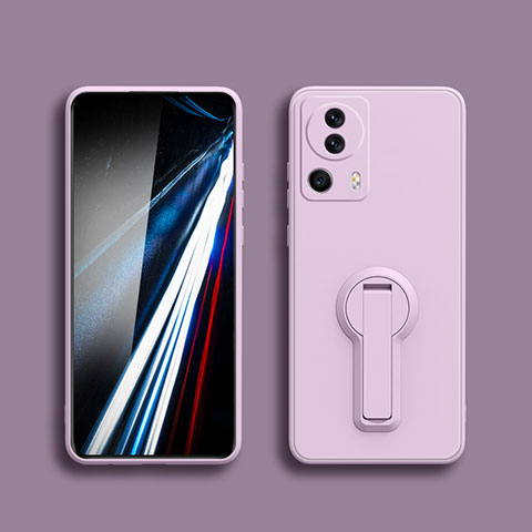 Custodia Silicone Ultra Sottile Morbida Cover con Supporto per Xiaomi Mi 12 Lite NE 5G Lavanda