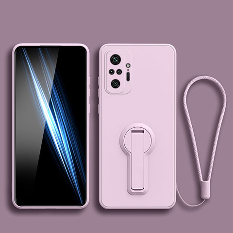 Custodia Silicone Ultra Sottile Morbida Cover con Supporto per Xiaomi Poco M5S Lavanda