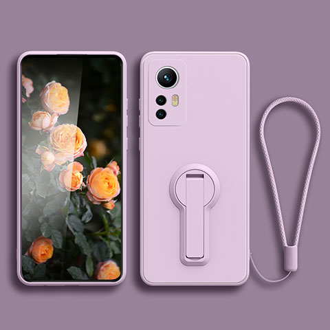 Custodia Silicone Ultra Sottile Morbida Cover con Supporto per Xiaomi Redmi K50 Ultra 5G Lavanda