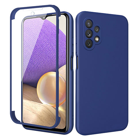 Custodia Silicone Ultra Sottile Morbida Cover Fronte e Retro 360 Gradi MJ1 per Samsung Galaxy A32 4G Blu