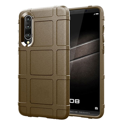 Custodia Silicone Ultra Sottile Morbida Cover Fronte e Retro 360 Gradi per Huawei P30 Marrone