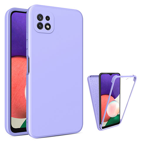 Custodia Silicone Ultra Sottile Morbida Cover Fronte e Retro 360 Gradi per Samsung Galaxy A22s 5G Lavanda