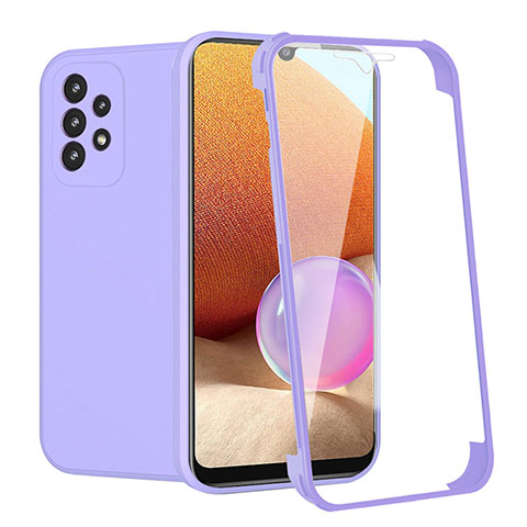 Custodia Silicone Ultra Sottile Morbida Cover Fronte e Retro 360 Gradi per Samsung Galaxy A32 4G Lavanda