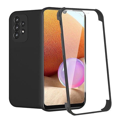 Custodia Silicone Ultra Sottile Morbida Cover Fronte e Retro 360 Gradi per Samsung Galaxy A32 4G Nero