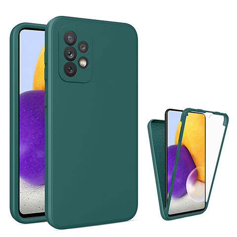 Custodia Silicone Ultra Sottile Morbida Cover Fronte e Retro 360 Gradi per Samsung Galaxy A72 4G Verde