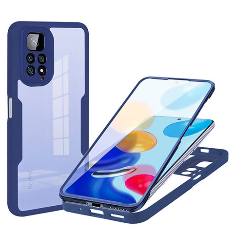 Custodia Silicone Ultra Sottile Morbida Cover Fronte e Retro 360 Gradi per Xiaomi Redmi Note 11 4G (2022) Blu