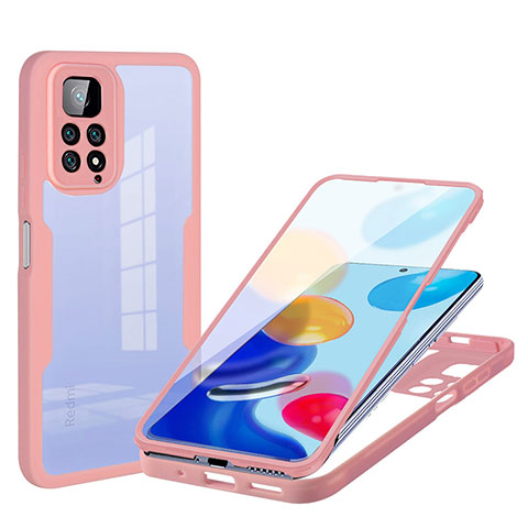 Custodia Silicone Ultra Sottile Morbida Cover Fronte e Retro 360 Gradi per Xiaomi Redmi Note 11 4G (2022) Rosa