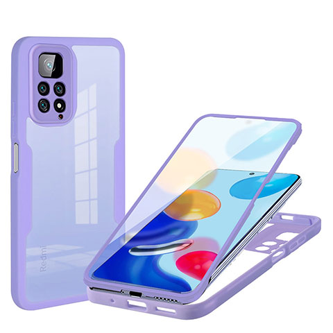 Custodia Silicone Ultra Sottile Morbida Cover Fronte e Retro 360 Gradi per Xiaomi Redmi Note 11S 4G Lavanda