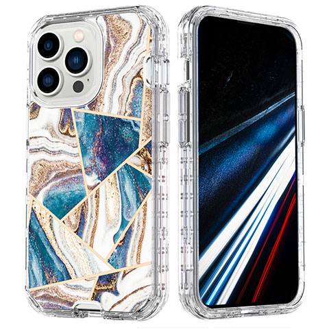 Custodia Silicone Ultra Sottile Morbida Cover Fronte e Retro 360 Gradi YJ2 per Apple iPhone 15 Pro Max Multicolore