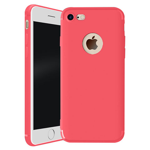 Custodia Silicone Ultra Sottile Morbida Cover H01 per Apple iPhone 8 Rosso