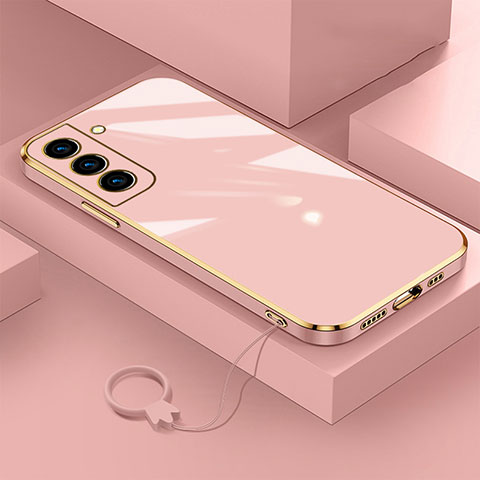 Custodia Silicone Ultra Sottile Morbida Cover M01 per Samsung Galaxy S25 5G Oro Rosa