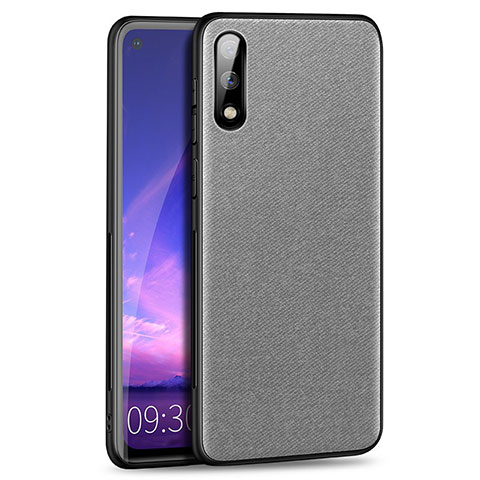 Custodia Silicone Ultra Sottile Morbida Cover S01 per Huawei Enjoy 10 Grigio