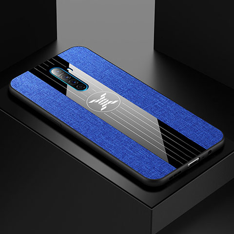 Custodia Silicone Ultra Sottile Morbida Cover S01 per Oppo Reno Ace Blu