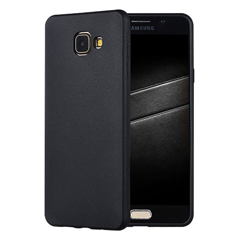 Custodia Silicone Ultra Sottile Morbida Cover S01 per Samsung Galaxy A7 (2016) A7100 Nero