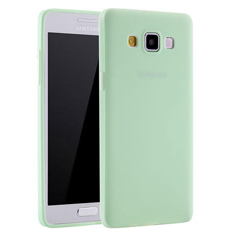 Custodia Silicone Ultra Sottile Morbida Cover S01 per Samsung Galaxy A7 Duos SM-A700F A700FD Verde