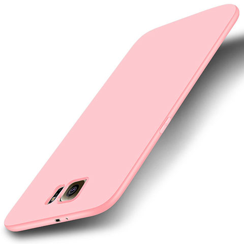 Custodia Silicone Ultra Sottile Morbida Cover S01 per Samsung Galaxy S6 Duos SM-G920F G9200 Rosa