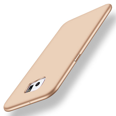 Custodia Silicone Ultra Sottile Morbida Cover S01 per Samsung Galaxy S6 Edge+ Plus SM-G928F Oro