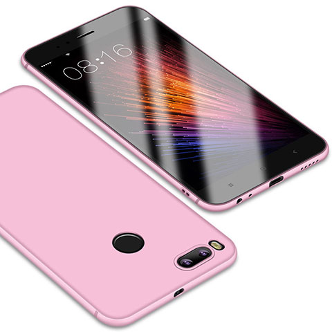 Custodia Silicone Ultra Sottile Morbida Cover S01 per Xiaomi Mi 5X Rosa