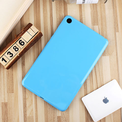 Custodia Silicone Ultra Sottile Morbida Cover S01 per Xiaomi Mi Pad Cielo Blu