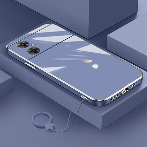Custodia Silicone Ultra Sottile Morbida Cover S01 per Xiaomi Poco M4 5G Grigio Lavanda