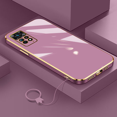 Custodia Silicone Ultra Sottile Morbida Cover S01 per Xiaomi Redmi Note 11 Pro 4G Viola