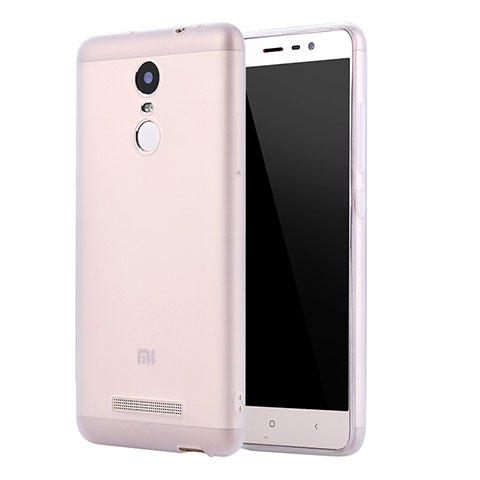 Custodia Silicone Ultra Sottile Morbida Cover S01 per Xiaomi Redmi Note 3 MediaTek Chiaro