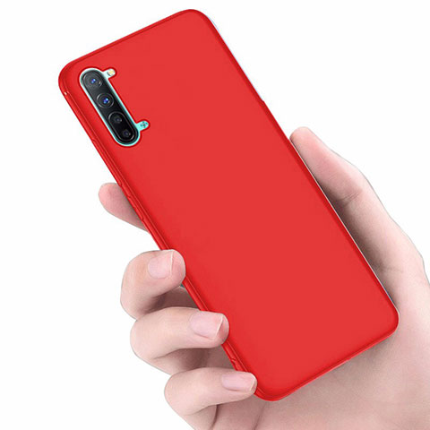 Custodia Silicone Ultra Sottile Morbida Cover S02 per Oppo F15 Rosso