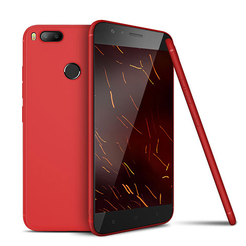 Custodia Silicone Ultra Sottile Morbida Cover S02 per Xiaomi Mi A1 Rosso