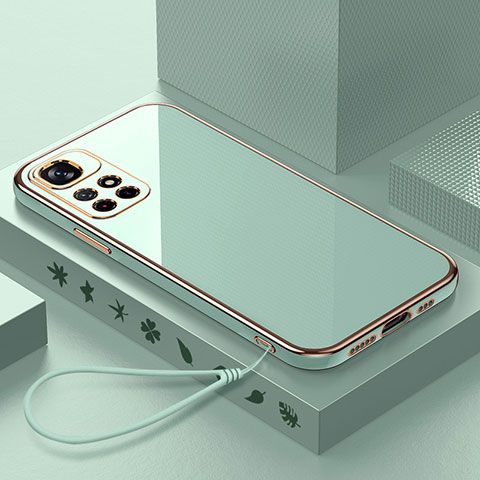 Custodia Silicone Ultra Sottile Morbida Cover S02 per Xiaomi Redmi Note 11 5G Verde