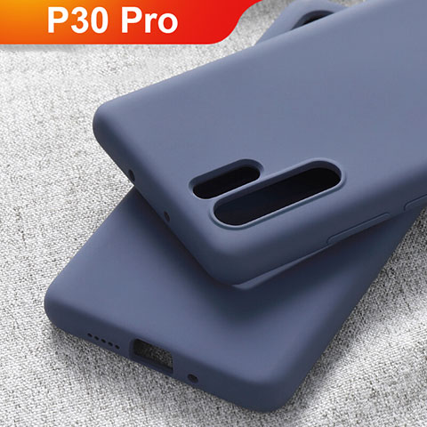 Custodia Silicone Ultra Sottile Morbida Cover S03 per Huawei P30 Pro Blu