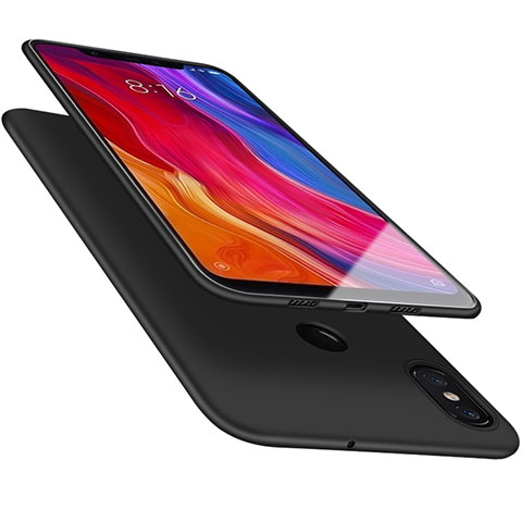 Custodia Silicone Ultra Sottile Morbida Cover S05 per Xiaomi Mi 8 Nero