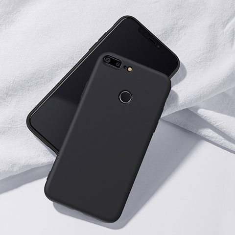 Custodia Silicone Ultra Sottile Morbida Cover S07 per Huawei Honor 9 Lite Nero