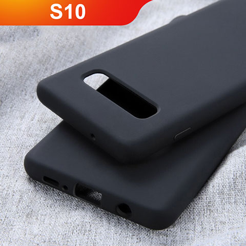 Custodia Silicone Ultra Sottile Morbida Cover U01 per Samsung Galaxy S10 Nero