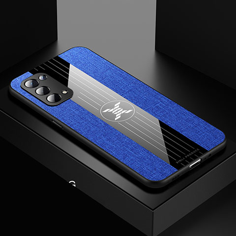 Custodia Silicone Ultra Sottile Morbida Cover X01L per Oppo A74 5G Blu