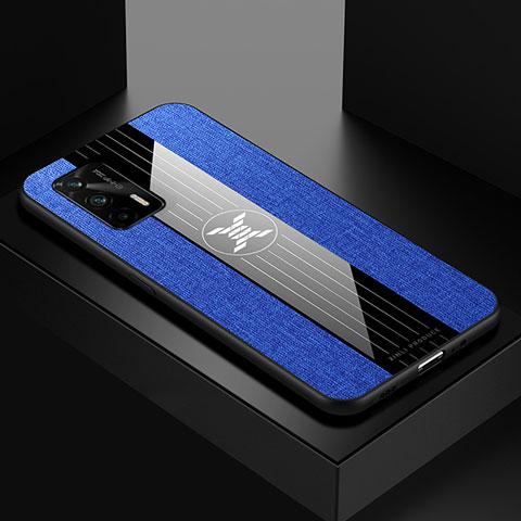 Custodia Silicone Ultra Sottile Morbida Cover X01L per Realme X7 Max 5G Blu