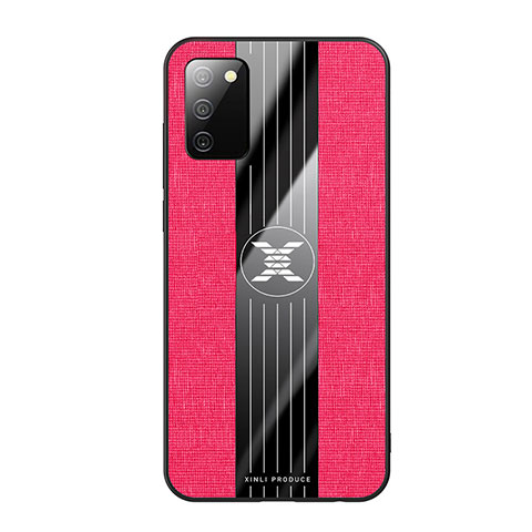 Custodia Silicone Ultra Sottile Morbida Cover X01L per Samsung Galaxy M02s Rosso