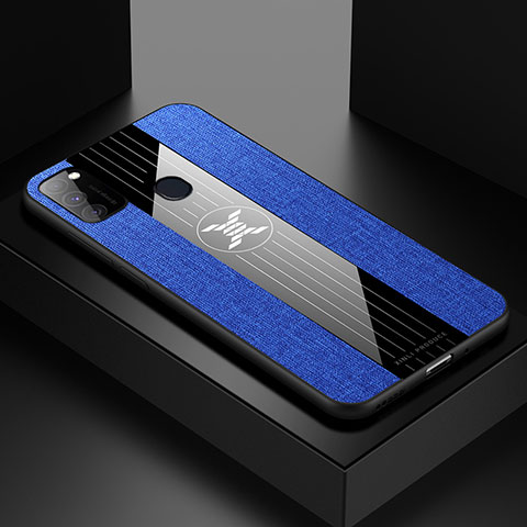 Custodia Silicone Ultra Sottile Morbida Cover X01L per Samsung Galaxy M21 Blu