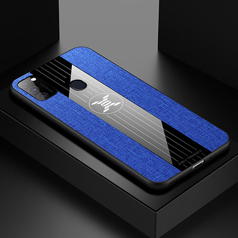 Custodia Silicone Ultra Sottile Morbida Cover X01L per Samsung Galaxy M30s Blu