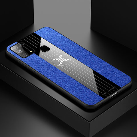 Custodia Silicone Ultra Sottile Morbida Cover X01L per Samsung Galaxy M31 Prime Edition Blu