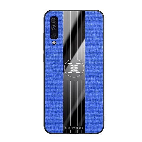 Custodia Silicone Ultra Sottile Morbida Cover X02L per Samsung Galaxy A50S Blu